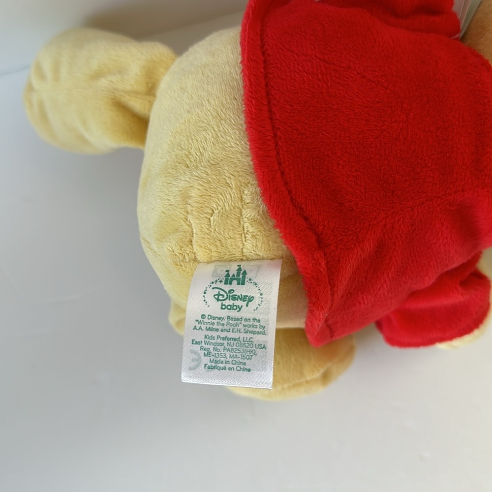 NWT Disney Baby Collectible Winnie the Pooh Plush Toy Rattle 13” Crinkle Ears - Picture 5 of 6
